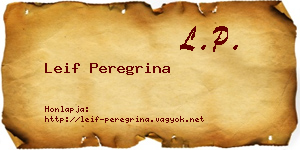 Leif Peregrina névjegykártya